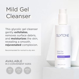 Glytone Mild Gel Exfoliating Cleanser Pure Glycolic Acid Face Wash to Moisturize and Rejuvenate Skin Vegan Fragrance-Free Face Scrub 2 fl.Oz.2 Fl Oz / 글리톤 마일드 젤 각질 제거 클렌저 피부 보습 및 재생을 위한 순수 글리콜산 페이스 워시 비건 무향 얼굴 스크럽 2 fl. Oz. 2 Fl Oz