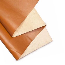 Real Leather Sheets | Full Grain Tooling Leather | Caramel Brown | 6'' X 12" | 1.8-2.0 mm Thick | Cowhide Leather Sheet for Leathercrafts, Repairing and Home Decor by Kozmo