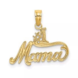 GlittersandGold 14K #1 MAMA Charm Bracelet Necklace