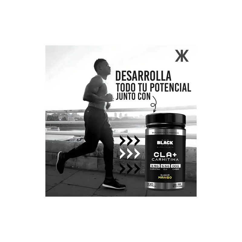 Black Supplements Cla Carnitina 1kg 100servs Mango