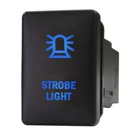12V 3A ON-Off Push Switch 924B Laser Etched Strobe Light Dual LEDs in Blue for Toyota Hilux Landcruiser Prado RAV4 & Suzuki and More