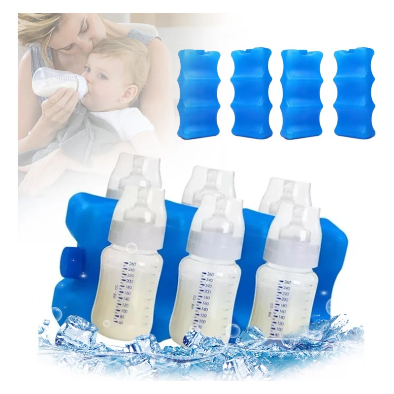 4pzs Riador De Leche Materna Con Caja De Hielo Reutilizable