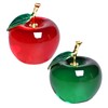 ZERONOWA Crystal Apple Paperweight Figurine Feng Shui Miscellaneous Goods Interior