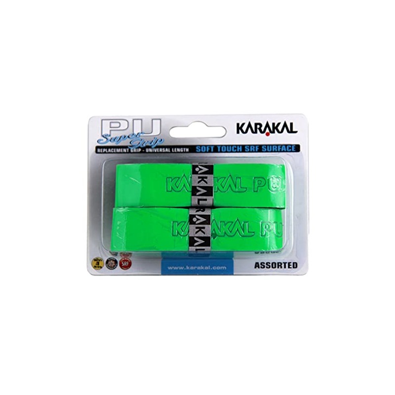 Karakal Super PU Replacement Grips - Green - Tennis -