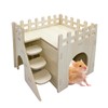 Hamster Maze Wooden House Hamster Hideout Hut Cage Accessories with