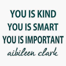 You Is Kind, You Is Smart, You Is Important Sticker Vinyl Decal Wall Laptop Window Car Bumper Sticker 5"