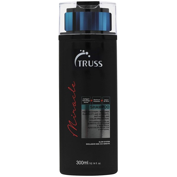 TRUSS Miracle Shampoo - Repairs Damaged Hair, Restores Elasticity & Strength, Provides Shine, Resistance, Softness, Anti-Aging, Color Protection, Daily Shampoo for Men & Women of All Hair Types
