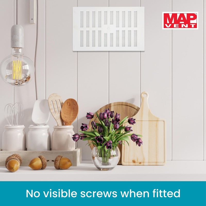 Map Adjustable Air Vent with Flyscreen Cover, 9" x 6"