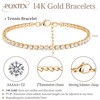 3mm Diamond Classic Tennis Bracelet for Women Dainty, Gold Plated