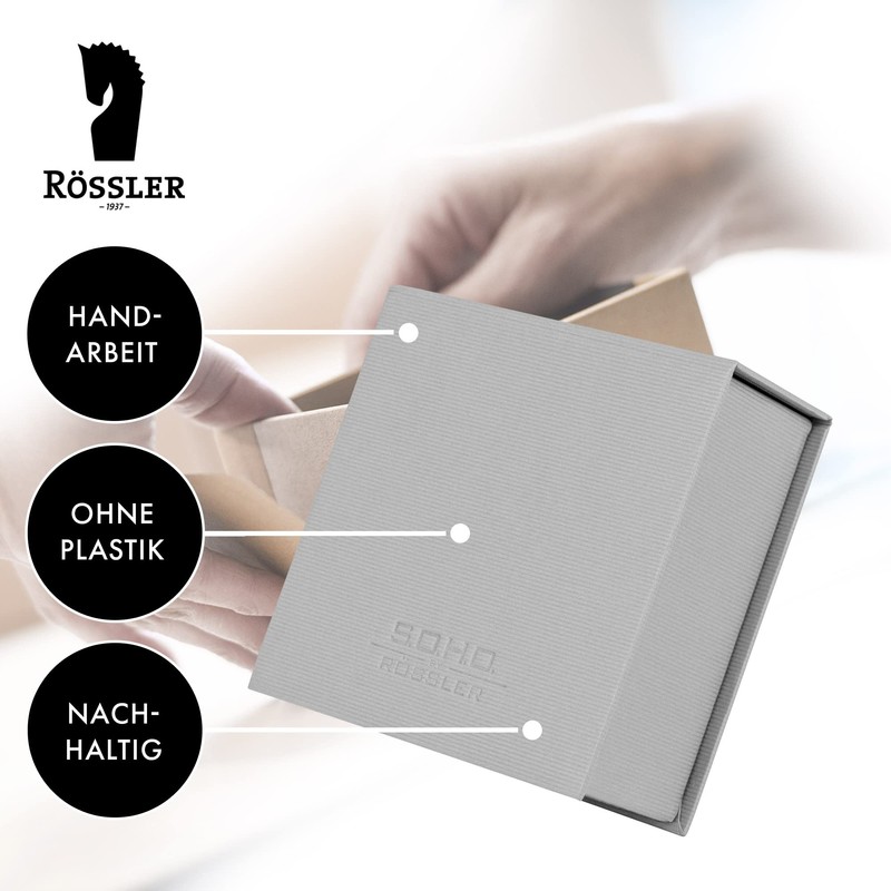 Rössler Soho Square Refillable Jotter Box - Neutral
