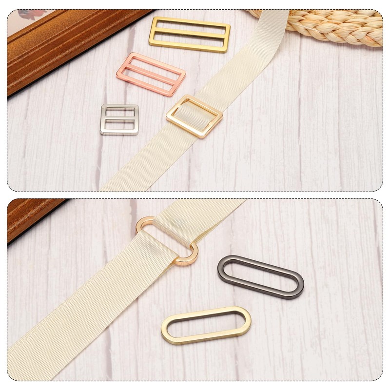 PATIKIL 2 Inch Tri-Glide Slide Buttons, 10 Pack Adjustable Buckle