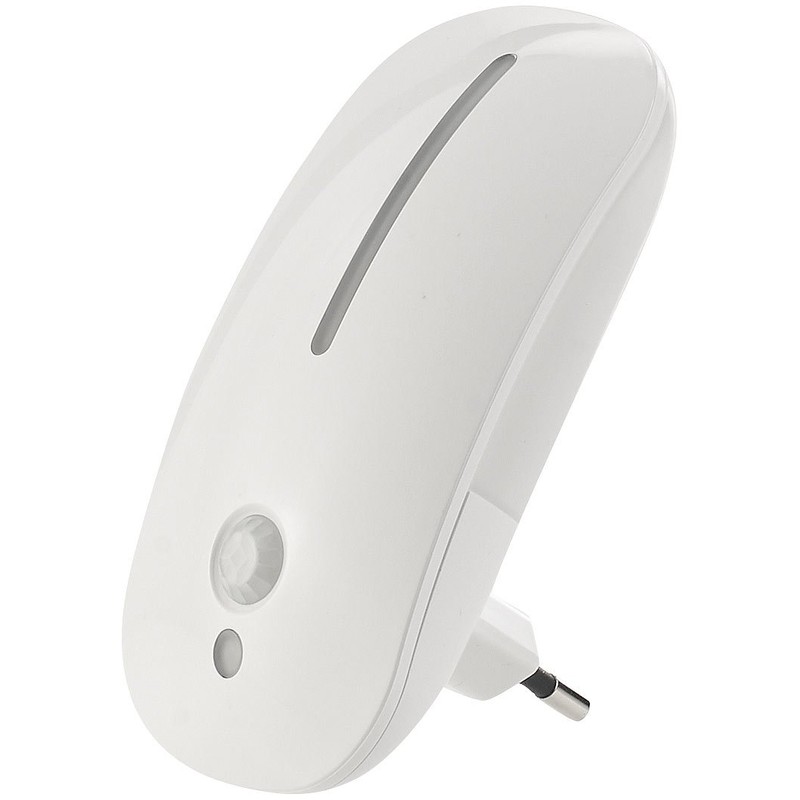 Lunartec Socket Light: LED Socket Night Light with Motion Sensor
