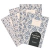 etmamu 1073 Set of 4 A5 Notebooks, Ornamental Floral and