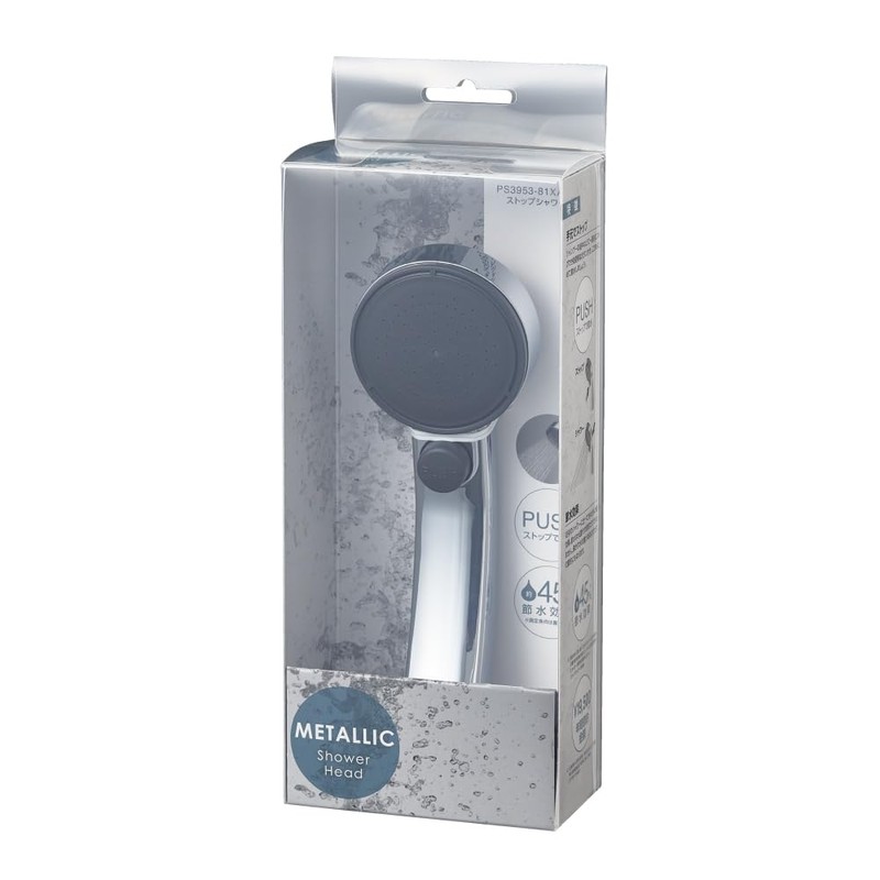 SANEI PS3953-81XA-CD2 Shower Head, Hand Stop, 45% Water Saving, G1/2