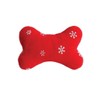 Dog Toys Snowflake Pattern Blizzard Bones Seasonal Plush Holiday Bright