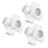 YOKIVE 3 Pcs PVC Pipe Fittings 6 Way Water Tube