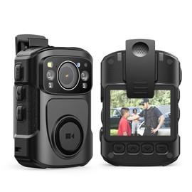 BOBLOV B4K5 4K Body Camera, 3400mAh IP68 Waterproof GPS Police 128GB Body Cams for 11Hrs Video Record, Provide Charging Dock, Night Vision Video Camcorder for Personal, Guard Civilians