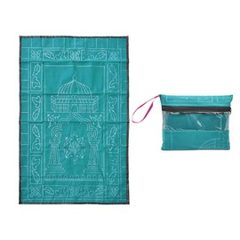 Anlising Muslim Prayer Mat,Muslim Foldable Prayer Mat,Portable Prayer Mat,Islamic Pocket Prayer Rug,Portable Foldable Prayer Rug,Ramadan Mini Prayer Rug,Waterproof Prayer Mat,Pocket Prayer Mat(Green)