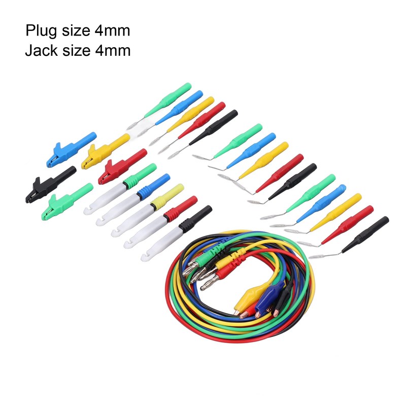 Banana Plug Test Leads Kit Back-Probe Kit,Back Probe Kit 90°135°180°Back
