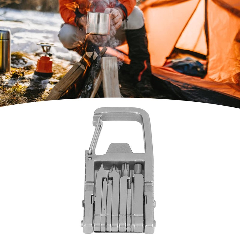 Multi Tools Key Ring, 12-in-1 Stainless Steel Multiple Screwdriver Bit,