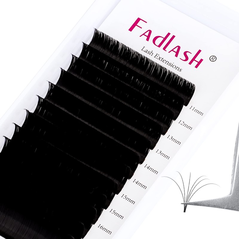 Fadlash Simple Fan Eyelashes 0.07 mm, D Curl, 11-19 mm,