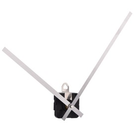 Long Shaft High Torque Clock Movement Mechanism with Long Straight Hands 250 mm/ 9.8 Inches (Silver)