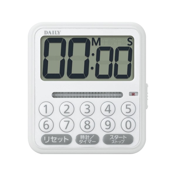 Rhythm Clock Digital Kitchen Timer Timer – /Combination F Up, and let us know Function with Horizontal and Hanging Magnetic Quartz Clock White Daily (Daily) 8rta03da03