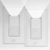 2 Pack Illuminated Light Switch,Paddle Rocker Wall Switch with LED