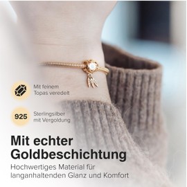 CHRISTINA Elegant Women's Jewellery | Charm Pendant | Bracelet Charms | Charms Pendant for Women's Bracelets, One size, Sterling Silver, No Gemstone