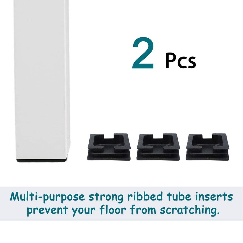 sourcingmap 75mm x 75mm Plastic Square Caps Tube Pipe Inserts