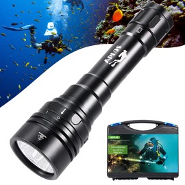 APLOS AP150 Dive Light – 15000 Lumens, Waterproof to 492ft, Powerful Scuba Diving Flashlight