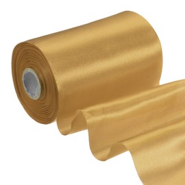 PATIKIL 4 Inches x 22 Yards Satin Ribbon Roll, Gift Wrapping Ribbon for Cutting Ceremony Kit Grand Opening Car Bow Chair Sash DIY Sewing Craft Wedding Party Decoration, Light Gold