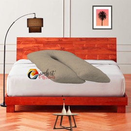 Teddy Fleece Full Body 9FT U Shaped Orthopaedic Pillowcase Cover With Zip Maternity Nursing Pregnancy Super Soft Snug Cuddles 9 Feet Pillowcase U Cover Mink 75cm x 135cm Approximate