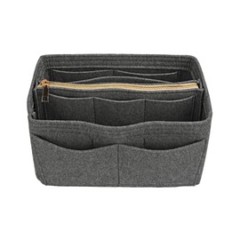 Lukovee Organizadores de Bolsa de Mujer, Organizador de Bolsas de Mano de Fieltro Insertar Multipockets, Bolso Organizador Maquillaje Neceser Aseo de Viaje, compatible con una variedad de marcas