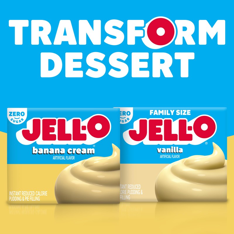 Jell-O Banana Cream Sugar Free & Fat Free Instant Pudding