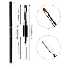 120 Pieces Dual Nail Forms Set Gel Nail Mold Extension Forms Coffin Nail Gel Forms for Acrylic Nails with 12 Sizes Scale and Nail Clips Gel Brush Pen 600/3000 Grit Nail Buffer, Clear