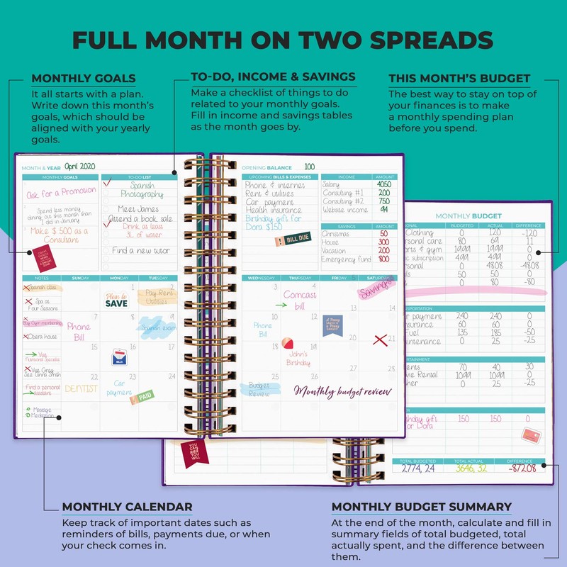 Clever Fox Budget Planner & Monthly Bill Organizer with Pockets.