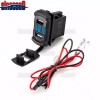 SI Dual USB Charger Socket LED Voltage Voltmeter Rocker Switch