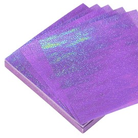 sourcing map 75 Sheet Glitter Origami Paper 4x4 Inch Shiny Sparkly Square Folding Sheet 10x10cm Iridescent Paper for DIY Art, Craft Decor, Dark Purple
