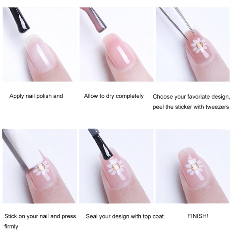 Unbranded Gold Ocean Starfish Turtle Sun Palm Tree 5D Nail