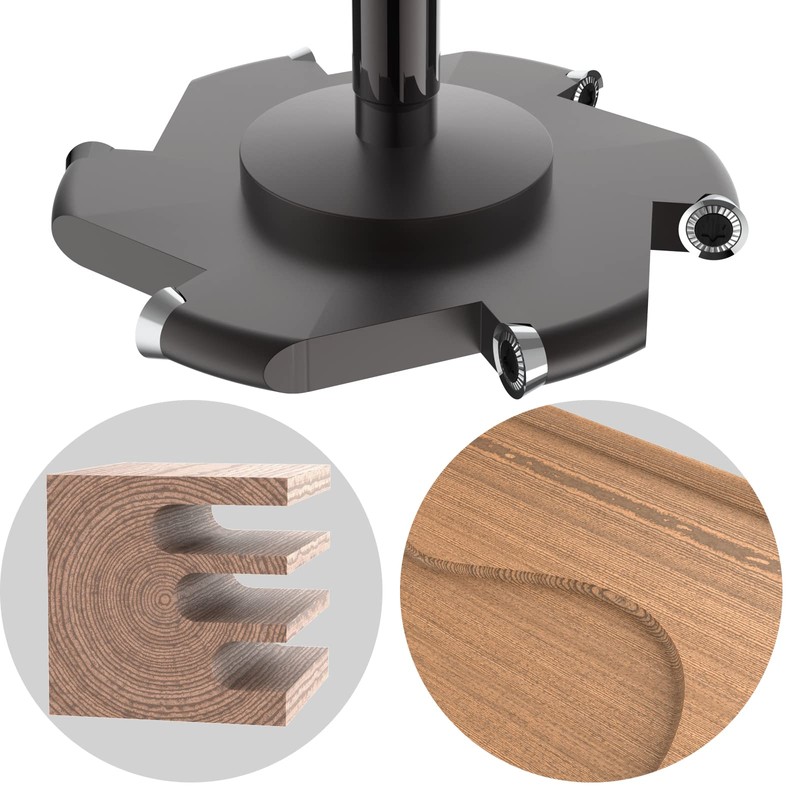 CNC Spoilboard Surfacing Router Bit, 6-Flute 1/2" Shank 4" Cutting