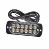 4PCS 12 Strobe LED Amber Hazard Beacon Emergency Flashing Side