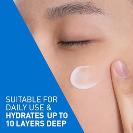 CeraVe PM Facial Moisturizing Lotion, Night Cream with Hyaluronic Acid and Niacinamide, Ultra-Lightweight, Oil-Free Moisturizer for Face, 3 Ounce