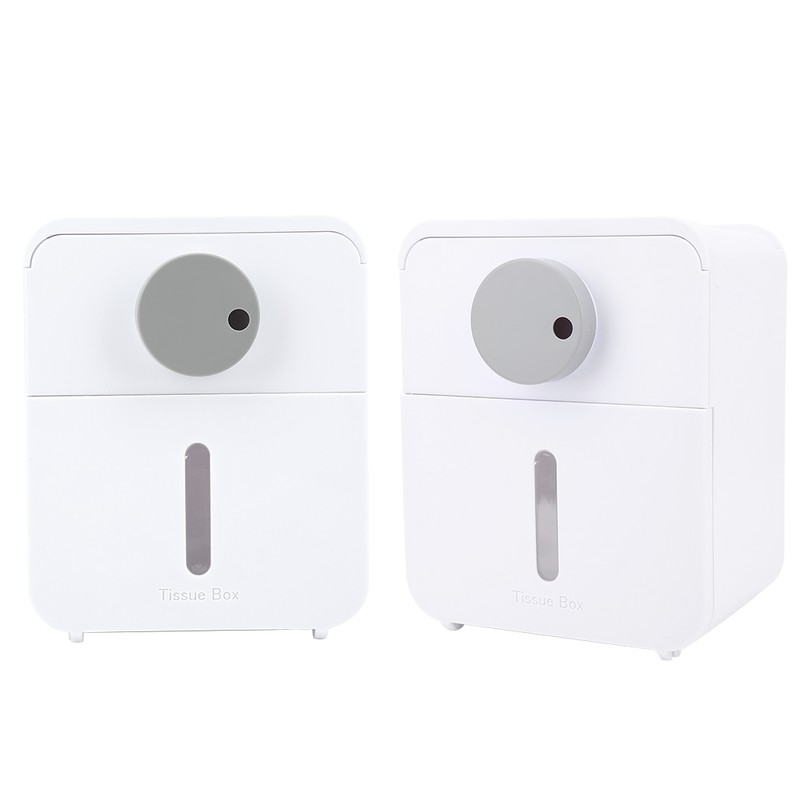Waterproof WallMounted Toilet Roll Paper Rack Holder with Top Shelf