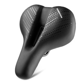 ROCKBROS Bicycle Saddle Comfortable Wide Bicycle Saddle Breathable Hollow Memory Foam Saddle for City Bike/Trekking/Road Bike/MTB Men Women