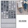 LANODO 4 Pcs Nail Stickers 5D Flower Black and White