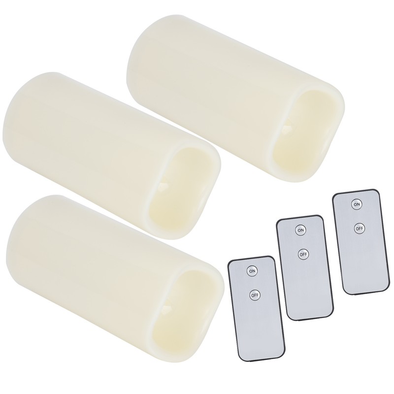 3PCS Remote Control Electronic LED Simulation Candle Lamp for Home