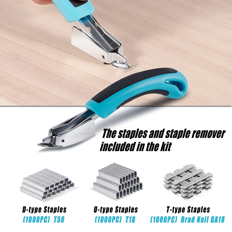 SHALL Staple Gun Heavy Duty, 3-in-1 Upholstery Staple Gun Kit