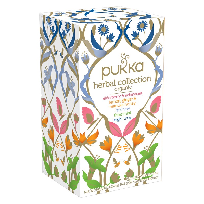 Pukka 20 Collection Assorted Herbal Tea Sachets 34.4g