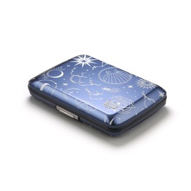 OGON Aluminum Wallet Smart case V2 - Easy Storage - Strong RFID Blocking Card Holder - Up to 10 Cards and banknotes (Laser Engraved Astral)